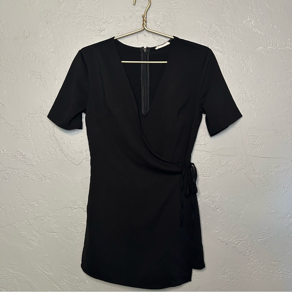 BNCU Black Wrap Front Romper